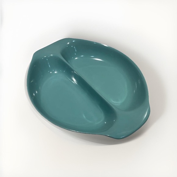 Russel Wright Other - Russel Wright Melmac Aqua Blue Divided Vegetable Bowl Serving Dish MCM Vintage